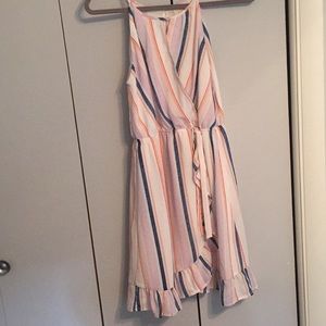 Francesca’s striped wrap dress size medium